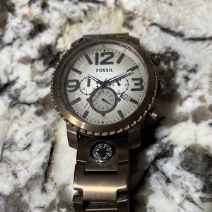 Fossil Bronze Watch with Compass Feature